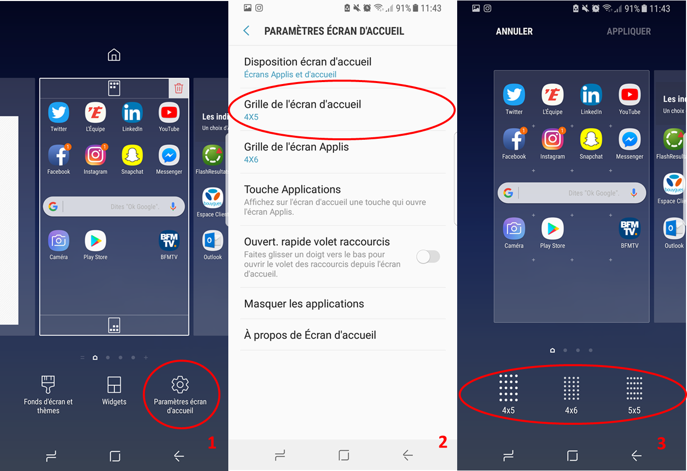 Astuces S8 S8 Plus reduction icones