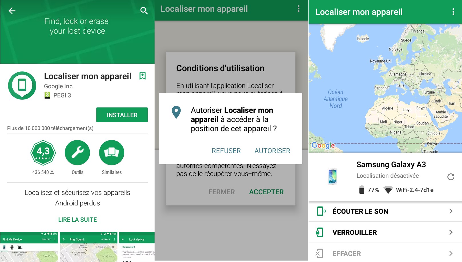 Localisation telephone