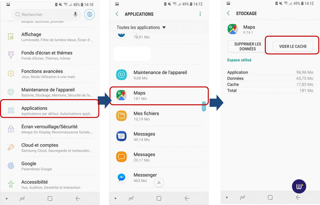 Applications-smartphones-google-maps-cache