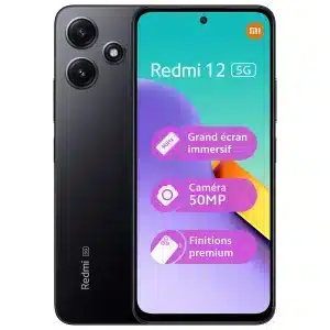 Xiaomi Redmi 12 5G - 128 Go - Noir - Bon état - Occasion